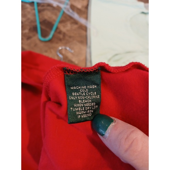 Lauren Ralph Lauren Womens Red Polo Shirt Crest Logo 3XL - Picture 8 of 8